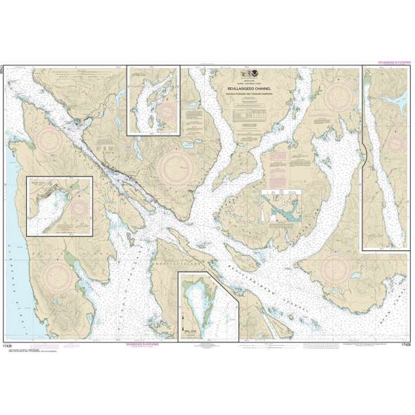 NOAA Chart 17428: Revillagigedo Channel: Nichols Passage: and Tongass Narrows