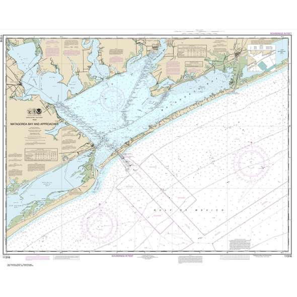 NOAA Chart 11316: Matagorda Bay and approaches