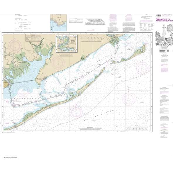 NOAA Chart 11404: Intracoastal Waterway Carrabelle to Apalachicola Bay