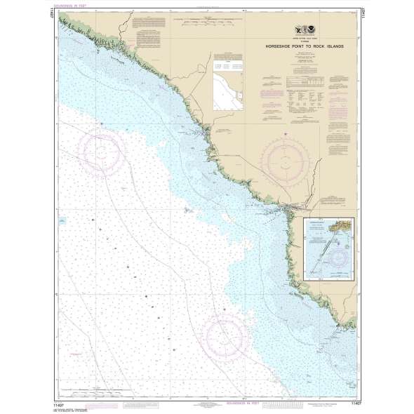 NOAA Chart 11407: Horseshoe Point to Rock Islands