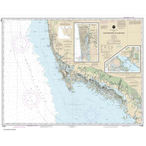 NOAA Chart 11429: Chatham River to Clam Pass