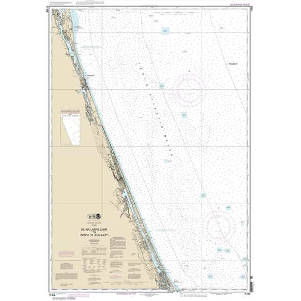 NOAA Chart 11486: St. Augustine Light to Ponce de Leon Inlet