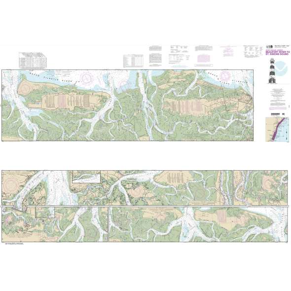 NOAA Chart 11507: Intracoastal Waterway Beaufort River to St. Simons Sound