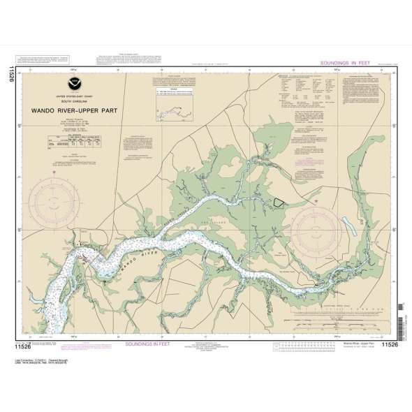 NOAA Chart 11526: Wando River Upper Part