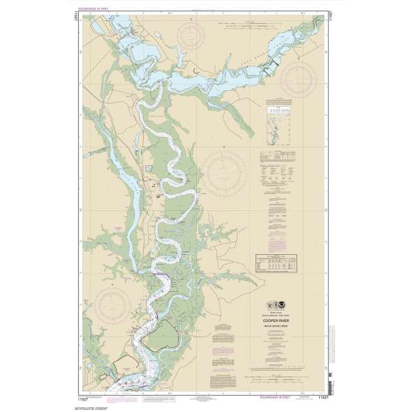 NOAA Chart 11527: Cooper River Above Goose Creek