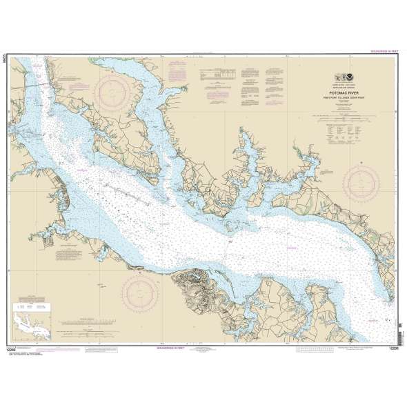 NOAA Chart 12286: Potomac River Piney Point to Lower Cedar Point