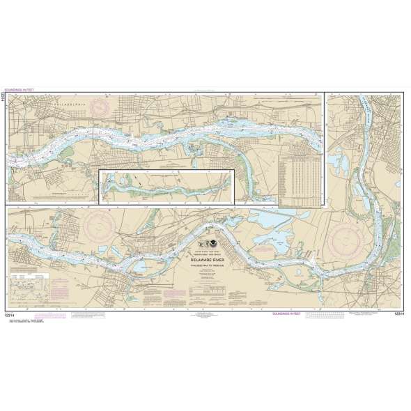 NOAA Chart 12314: Delaware River Philadelphia to Trenton