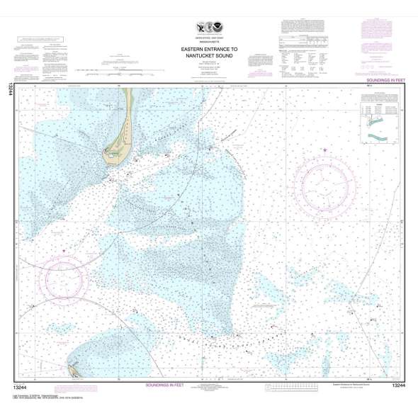NOAA Chart 13244: Eastern Entrance to Nantucket Sound