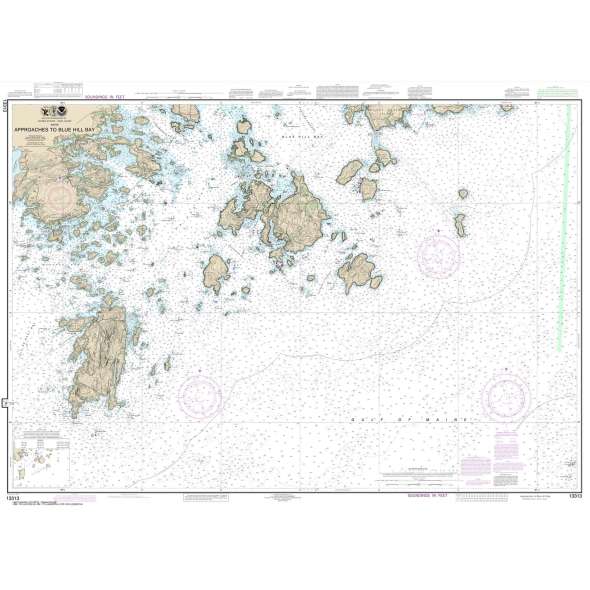 NOAA Chart 13313: Approaches to Blue Hill Bay