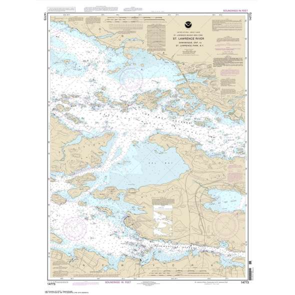 NOAA Chart 14773: Gananoque: Ont.: to St. Lawrence Park. N.Y.