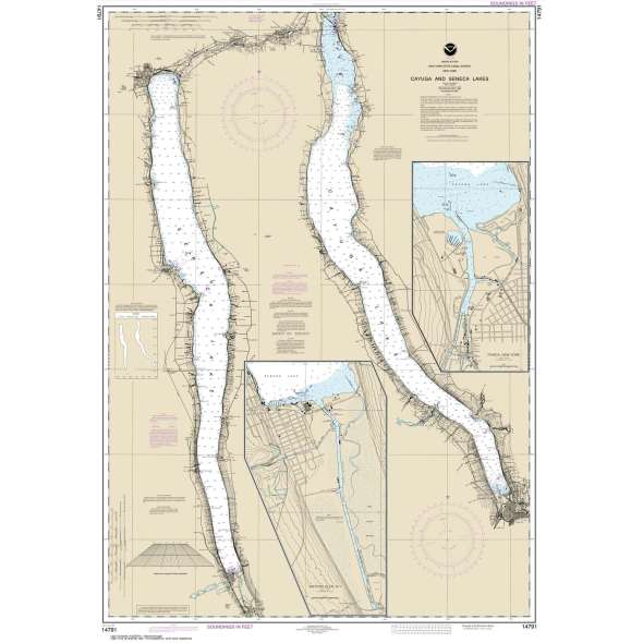 NOAA Chart 14791: Cayuga and Seneca Lakes