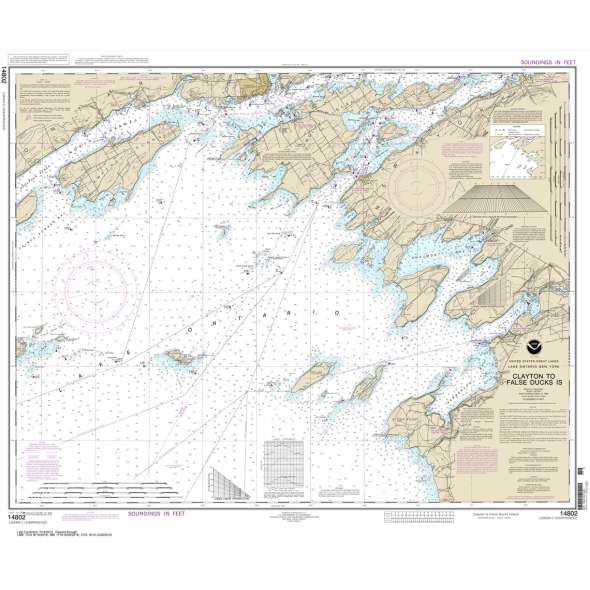 NOAA Chart 14802: Clayton to False Ducks ls.