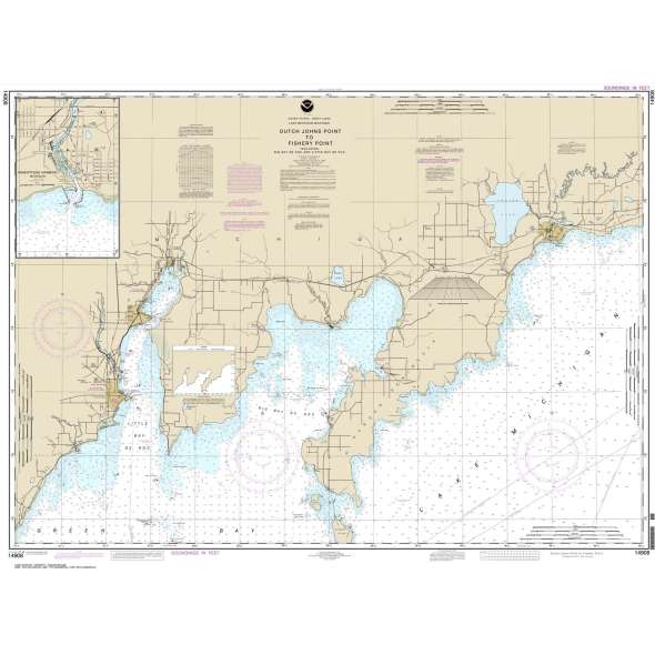 NOAA Chart 14908: Dutch Johns Point to Fishery Point: including Big Bay de Noc and Little Bay de Noc