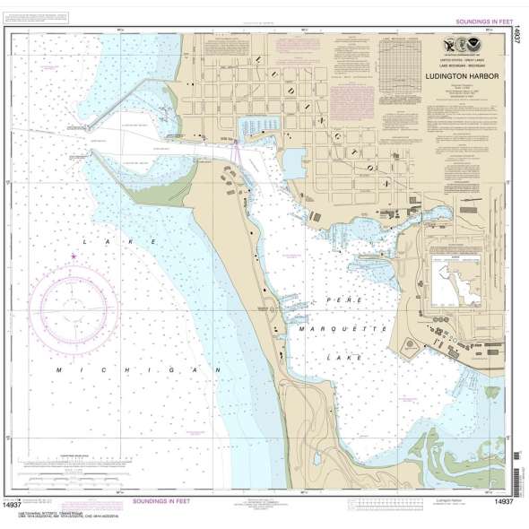 NOAA Chart 14937: Ludington Harbor
