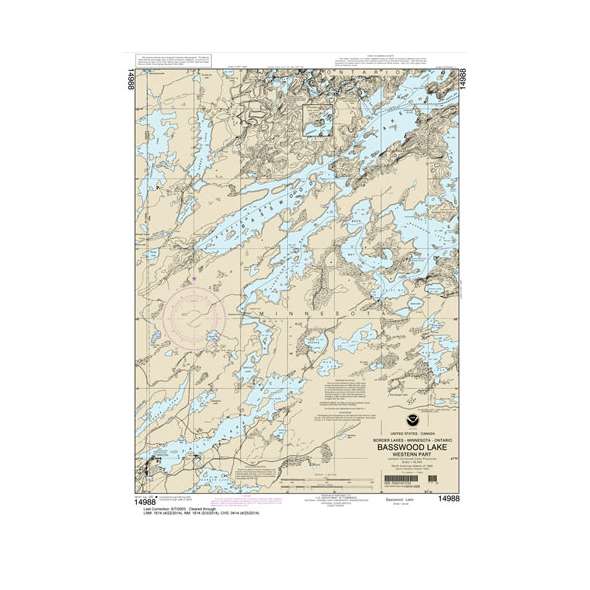 NOAA Chart 14988: Basswood Lake: Western Part