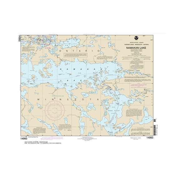 NOAA Chart 14993: Namakan Lake: Eastern Part