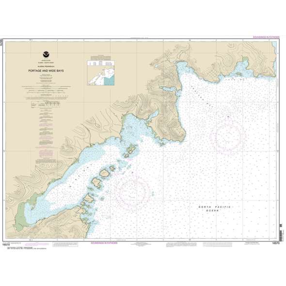 NOAA Chart 16570: Portage and Wide Bays: Alaska Pen.