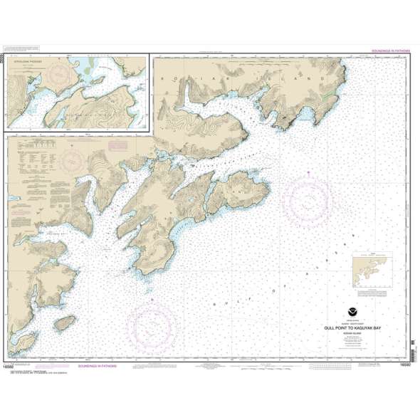 NOAA Chart 16592: Kodiak Island Gull Point to Kaguyak Bay