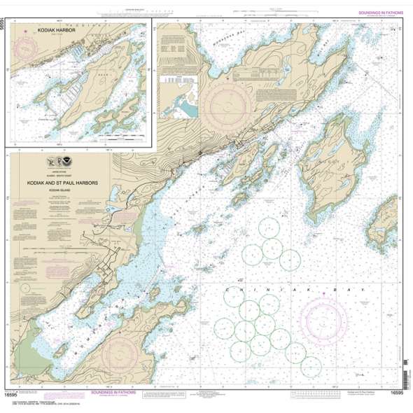 NOAA Chart 16595: Kodiak and St. Paul harbors