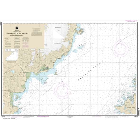 NOAA Chart 16608: Shelikof Strait-Cape Douglas to Cape Nukshak