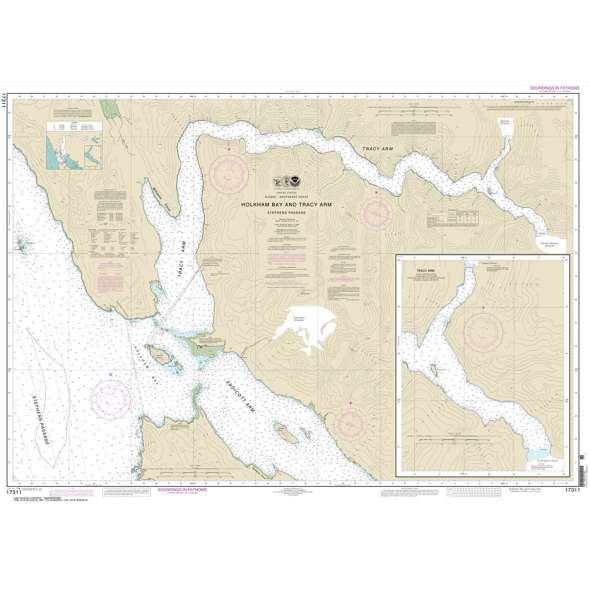 NOAA Chart 17311: Holkham Bay And Tracy Arm - Stephens Passage