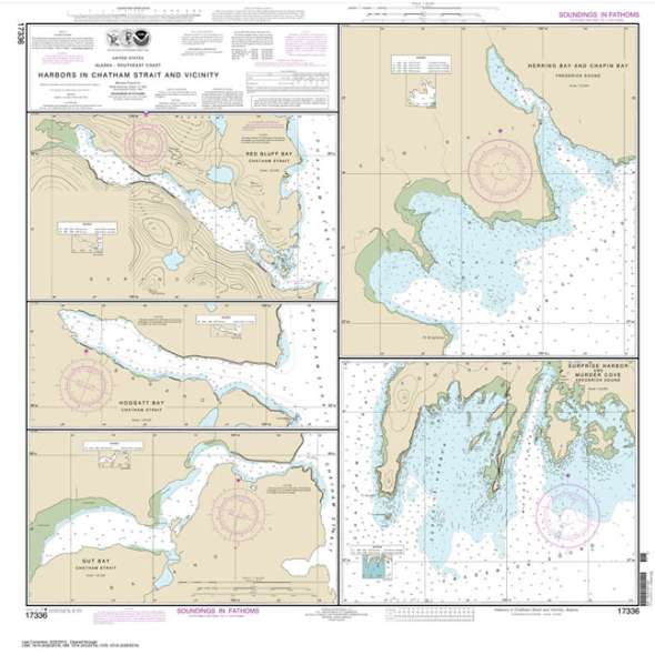 NOAA Chart 17336: Harbors in Chatham Strait and vicinity Gut Bay: Chatham Strait