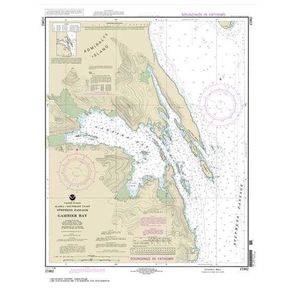 NOAA Chart 17362: Gambier Bay: Stephens Passage
