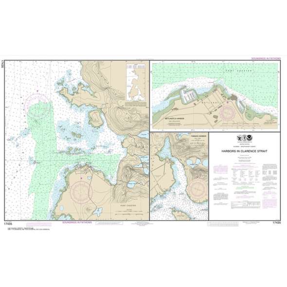 NOAA Chart 17435: Harbors in Clarence Strait Port Chester: Annette Island
