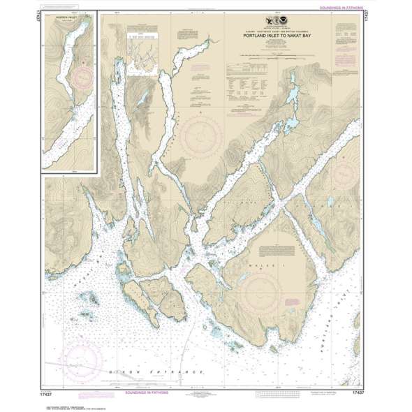 NOAA Chart 17437: Portland Inlet to Nakat Bay