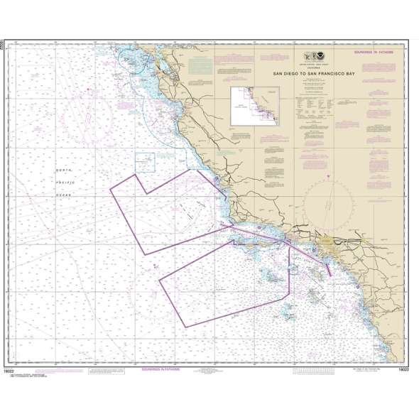 NOAA Chart 18022: San Diego to San Francisco Bay