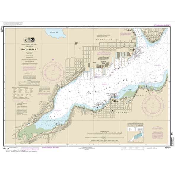 NOAA Chart 18452: Sinclair Inlet