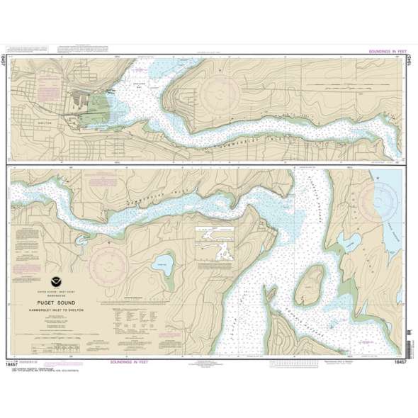 NOAA Chart 18457: Puget Sound-Hammersley Inlet to Shelton