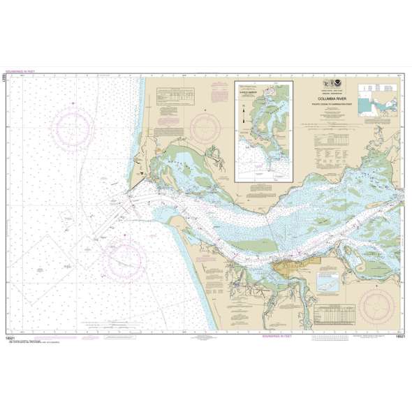 NOAA Chart 18521: Columbia River Pacific Ocean to Harrington Point