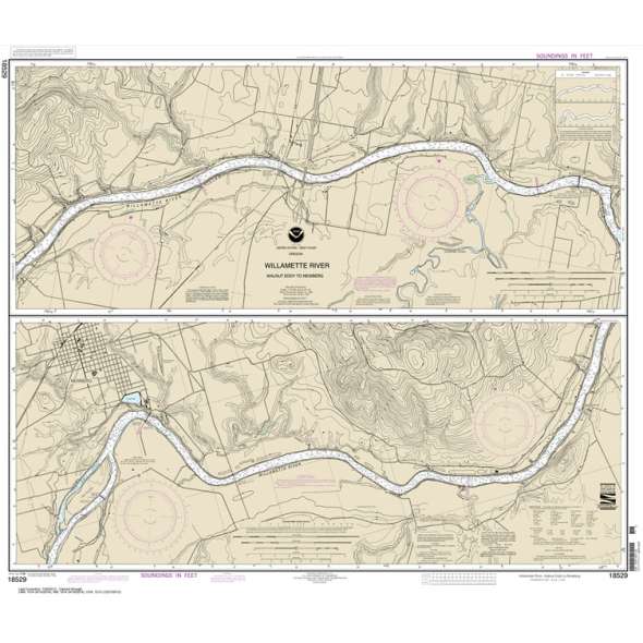 NOAA Chart 18529: Willamette River Walnut Eddy To Newburg