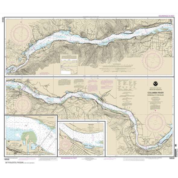 NOAA Chart 18532: Columbia River Bonneville To The Dalles