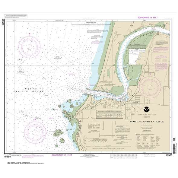 NOAA Chart 18588: Coquille River Entrance