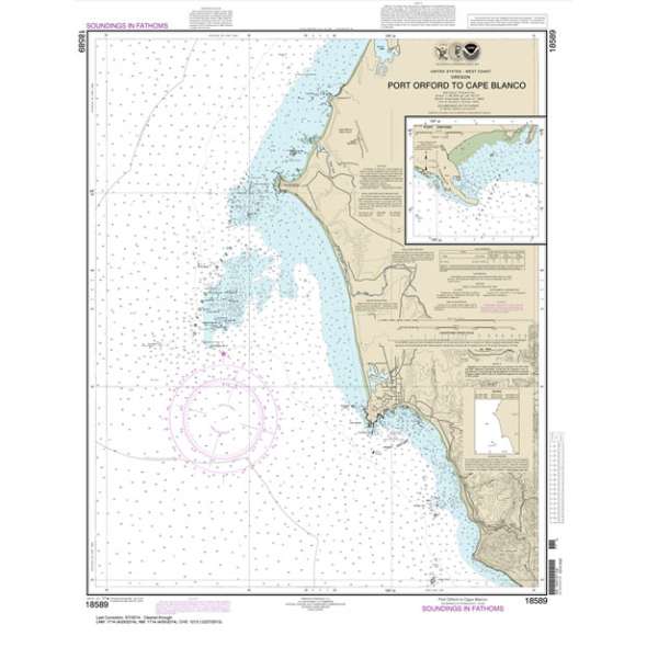 NOAA Chart 18589: Port Orford to Cape Blanco