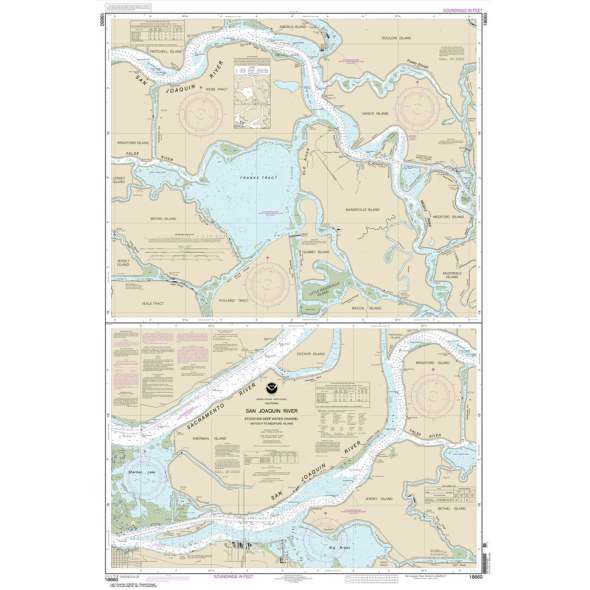 NOAA Chart 18660: San Joaquin River Stockton Deep Water Channel Antioch to Medford Island