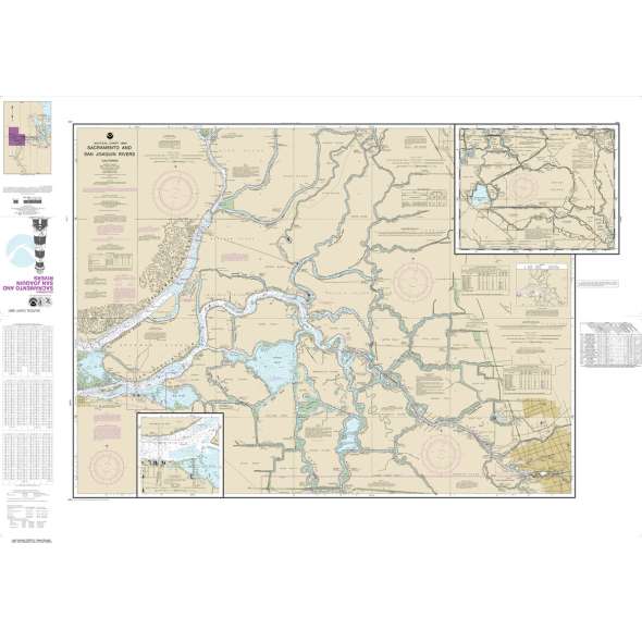 NOAA Chart 18661: Sacramento and San Joaquin Rivers Old River: Middle River and San Joaquin River extension