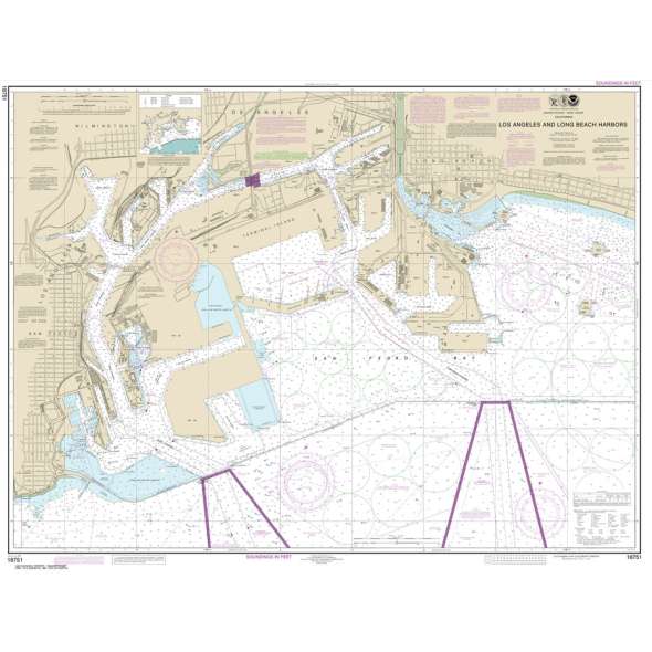 NOAA Chart 18751: Los Angeles and Long Beach Harbors