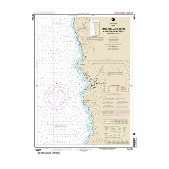 NOAA Chart 19329: Mahukona Harbor and approaches Island Of Hawai'i