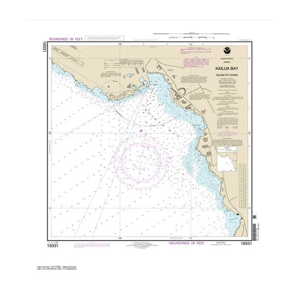 NOAA Chart 19331: Kailua Bay Island Of Hawai'i