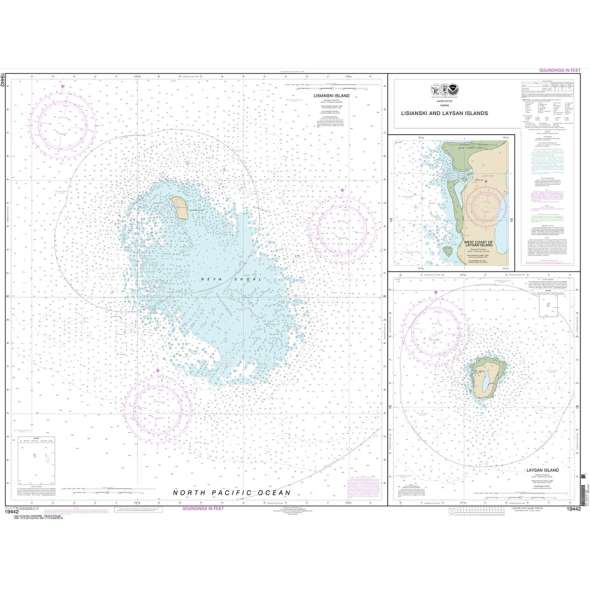 NOAA Chart 19442: Lisianski and Laysan Island