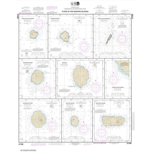 NOAA Chart 81086: Plans in the Mariana Islands