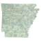 Arkansas sectional chart wall map, decorative FAA chart, reference only