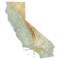 California sectional chart wall map, decorative FAA chart, reference only