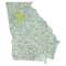 Georgia sectional chart wall map, decorative FAA chart, reference only