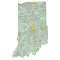 Indiana sectional chart wall map, decorative FAA chart, reference only