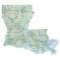 Louisiana sectional chart wall map, decorative FAA chart, reference only