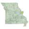 Missouri sectional chart wall map, decorative FAA chart, reference only
